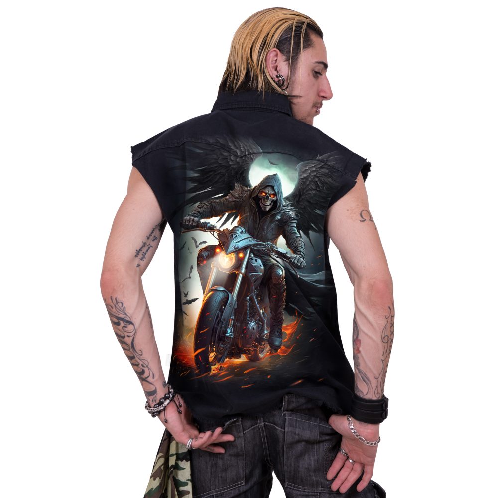 Spiral - Night Rider Mouwloos werkshirt - Zwart